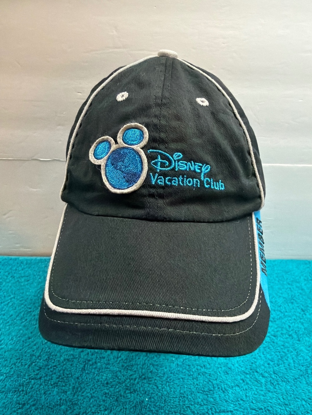 Disney Vacation Club Black Baseball Cap with Blue Accents